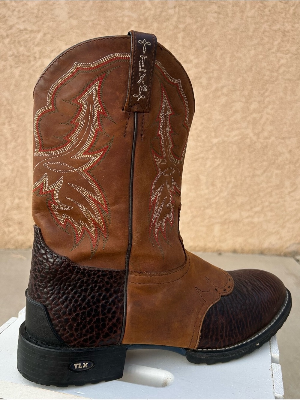 Tony Lama Men’s TLX Two-Tone Leather Performance Western and Work Boots Size 13D - Picture 7 of 16
